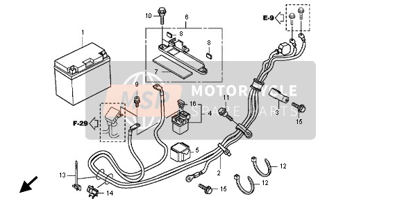 Honda SH300 2012 Batteria per un 2012 Honda SH300